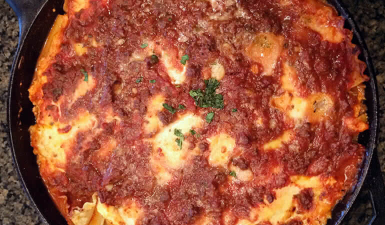Elk Venison Skillet Lasagna Recipe - Western Foods